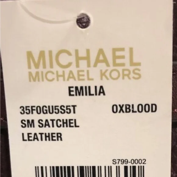 Michael Kors handbag Emelia Oxblood - Picture 9 of 9